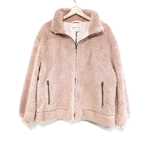 light pink sherpa jacket